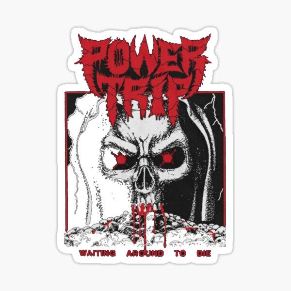 Power Trip Skull Sticker