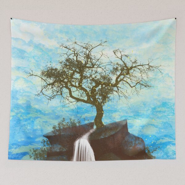 Item preview, single tree and waterfall designed and sold by berwies-artwork.