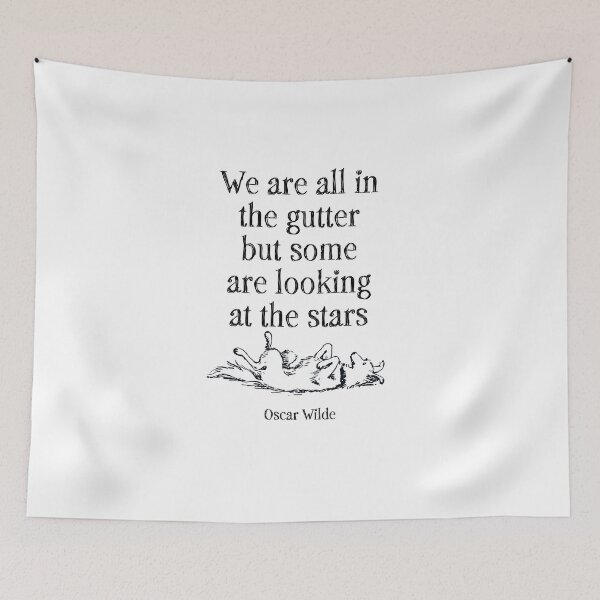 Item preview, We are all in the gutter but some of us are looking at the stars, an optimistic dog looking up, for the literary puppy lover, who love Oscar Wilde designed and sold by Hollyharry.