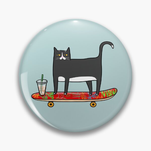 Item preview, Skater Kitty designed and sold by KilkennyCat Art.
