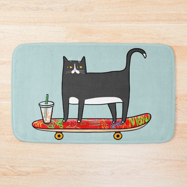 Item preview, Skater Kitty designed and sold by KilkennyCat Art.