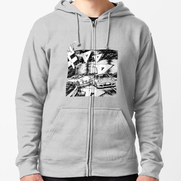 Initial D RX7 vs RX7 Zipped Hoodie