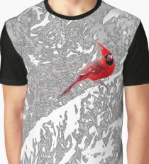 Red Cardinal in Winter Graphic T-Shirt