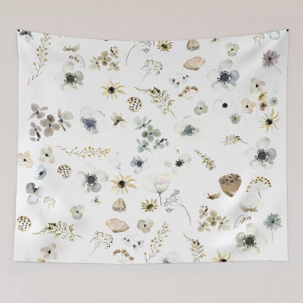 Item preview, dry flowers watercolor pattern  designed and sold by ColorandColor.