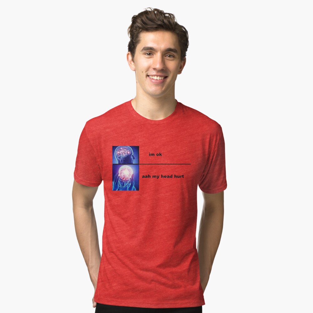 Expanding Brain Tri Blend T Shirt By PaulMomotte Redbubble