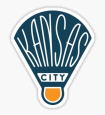 Kansas City Shuttlecock Type - White Sticker