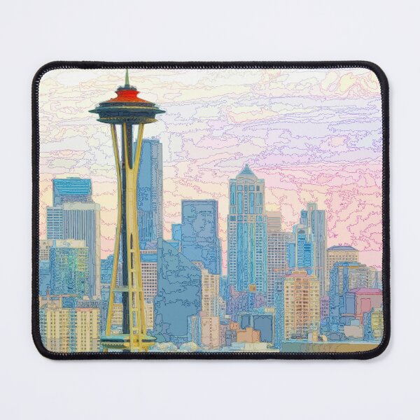 Item preview, Seattle Skyline Abstract designed and sold by travelwitheric.