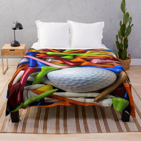 Item preview, golf ball and tees blanket LQT 01 designed and sold by AubreeFashion.