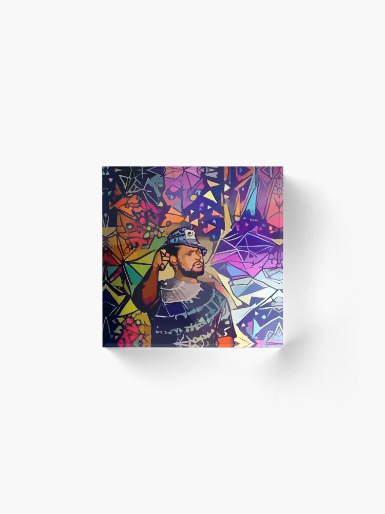 Alternate view of Abstract Schoolboy Q Acrylic Block