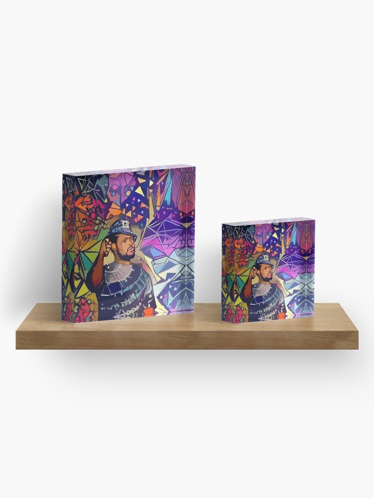 Alternate view of Abstract Schoolboy Q Acrylic Block