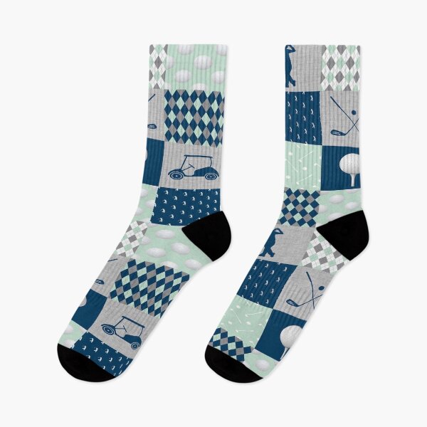 Artikelvorschau, Karierter Hintergrund der Golflinie Navy Mint entworfen und verkauft von AubreeFashion.