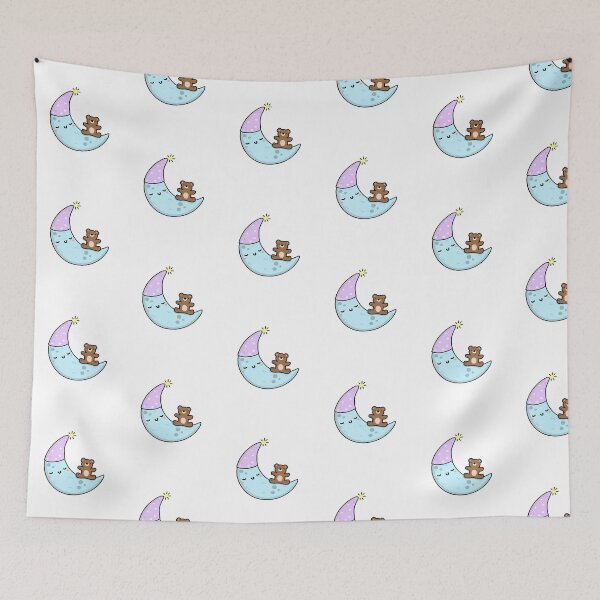 Item preview, Kawaii Sleeping Moon designed and sold by kawaiilife.