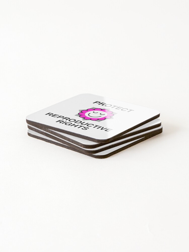 Thumbnail 4 of 5, Coasters (Set of 4), Protect Reproductive Rights - Womens Rights designed and sold by SSFootball.