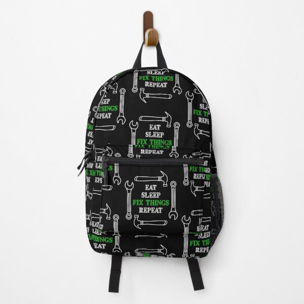Item preview, Eat Sleep Fix Things Repeat Funny Tool Carpenter Repairs Green designed and sold by artfulnotebook.