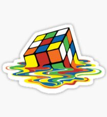 Schmelzendes Rubix Cube Design! Alle Artikel verfügbar! Sticker
