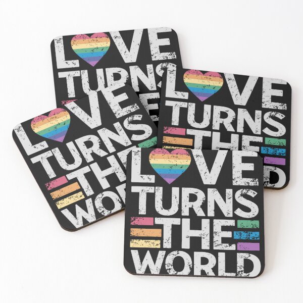 Item preview, Rainbow Love turns the world Gay Pride LGBTQ  designed and sold by CattlettArt.