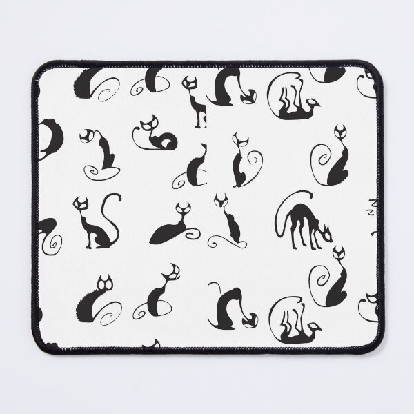 Item preview, naughty black cat patterns design mask designed and sold by mbensdesign.