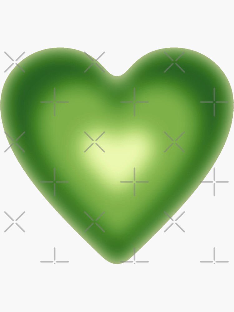 Aura Heart Green Sticker For Sale By Lavannya Redbubble