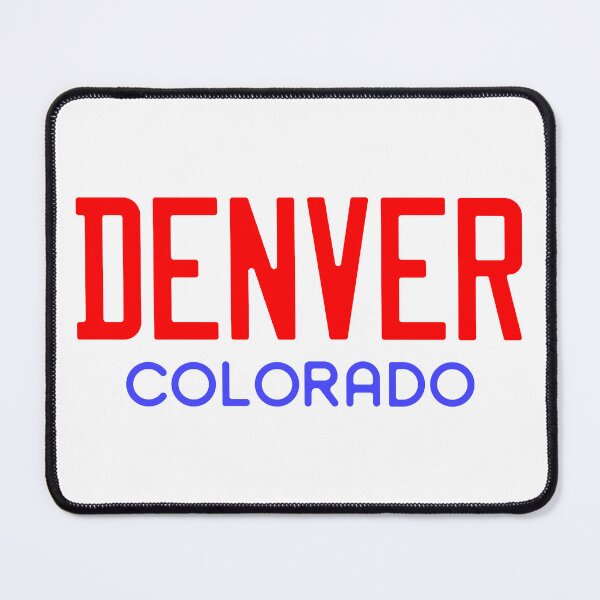 Item preview, Colorado License Plate Style Tee Denver - Red and Blue designed and sold by RonTo.