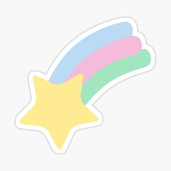 "Pastel Shooting Star" Sticker for Sale by HappyPillzArt Redbubble