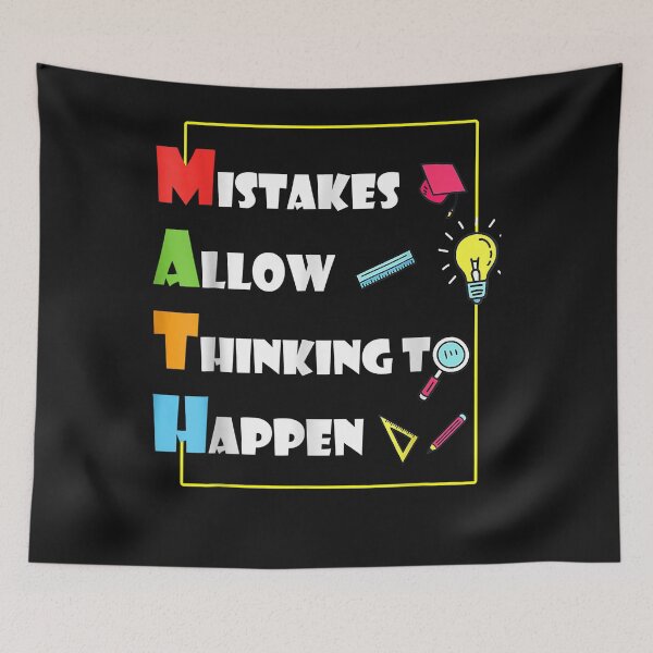 Item preview, Mistakes Allow Thinking To Happen Math Day Back to school designed and sold by Mitzi12312.