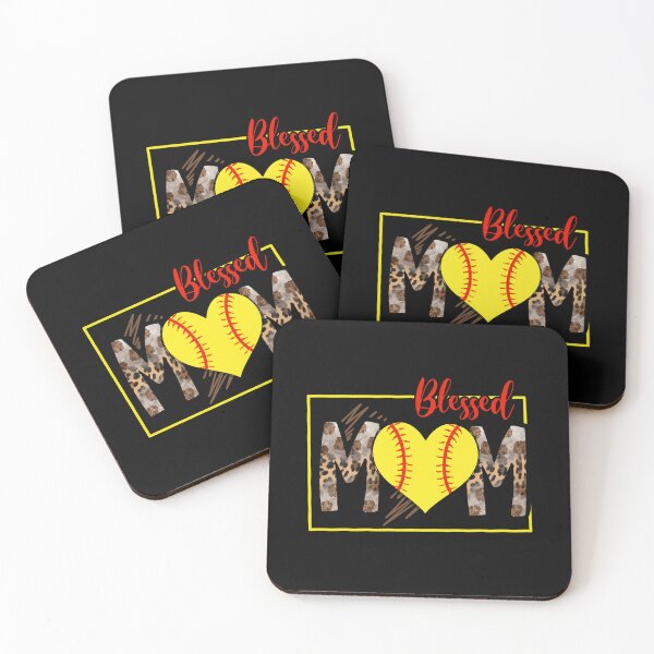Item preview, Blessed Softball Mom Leopard Skin Heart Fastpitch designed and sold by 99Fastpitch.