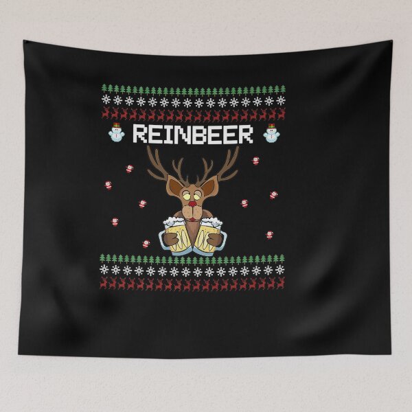 Item preview, REINBEER CHRISTMAS BEER FUNNY UGLY CHRISTMAS designed and sold by sobriowslen.