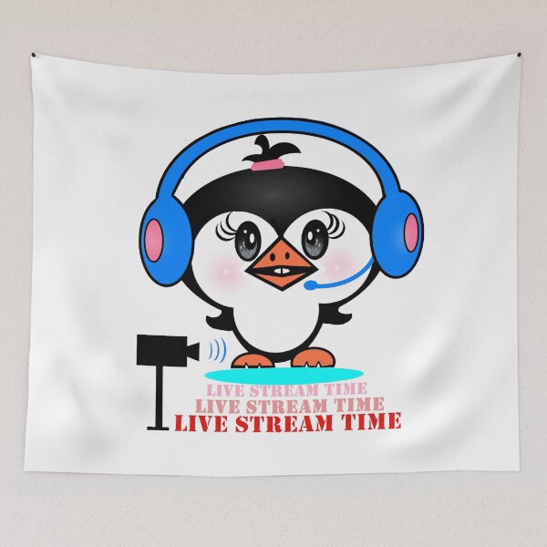 Item preview, Livestream time - Cute penguin  designed and sold by Shirley cute art .