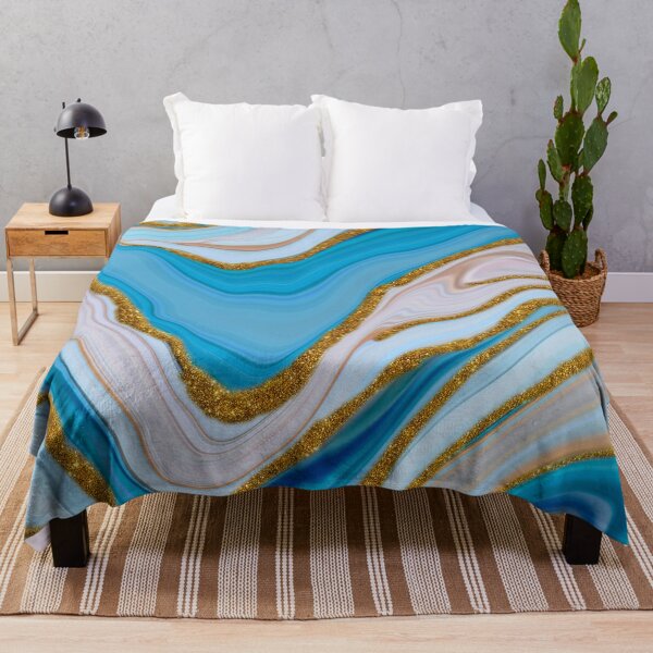 Item preview, Blue Marble Texture With Golden Veins 36...High quality designed and sold by aprajoos.