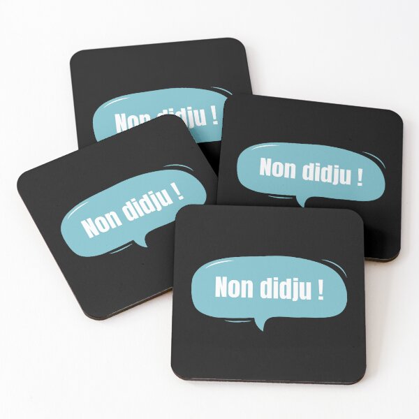 Item preview, No didju! Belgian expression which means Et zut! in a turquoise bubble designed and sold by PausePapote.