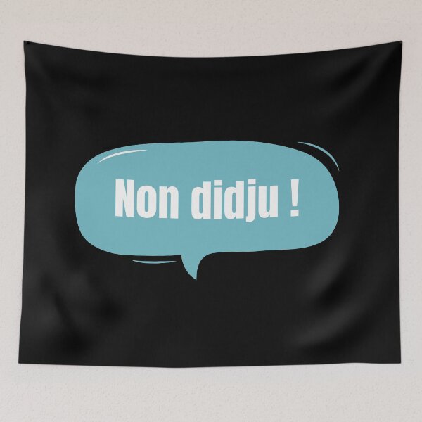Item preview, No didju! Belgian expression which means Et zut! in a turquoise bubble designed and sold by PausePapote.