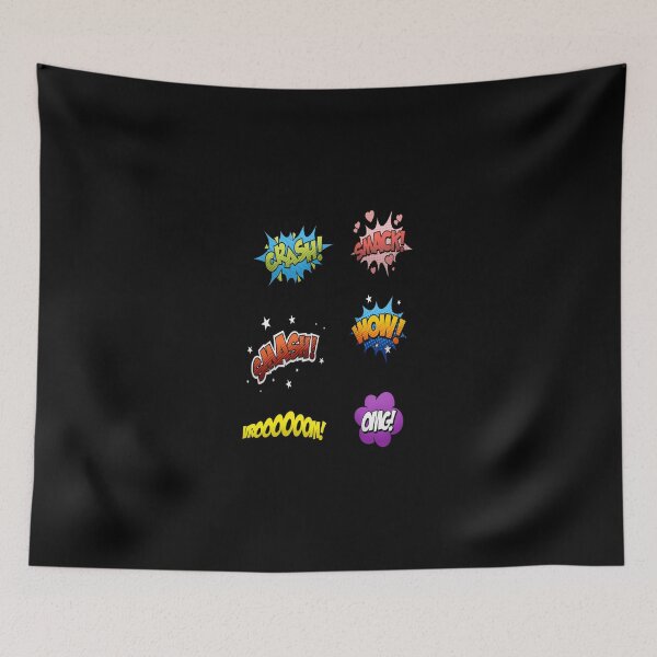 Item preview, Superhero And Super Villain Onomatopoeia Pullover Sweatshirt designed and sold by lelaalicesr.