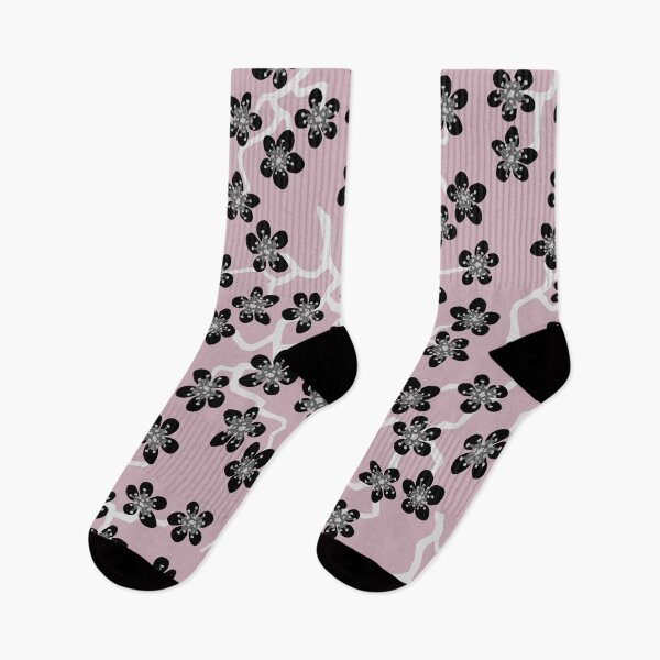 Item preview, Star Sakura pattern Japanese Blossom Flower Pink Black designed and sold by gani-75.