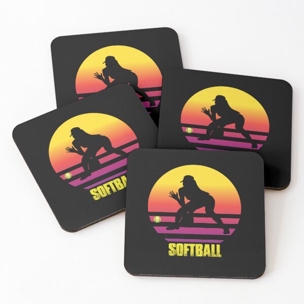 Item preview, Sunset Silhouette Fielder Fastpitch Softball designed and sold by 99Fastpitch.