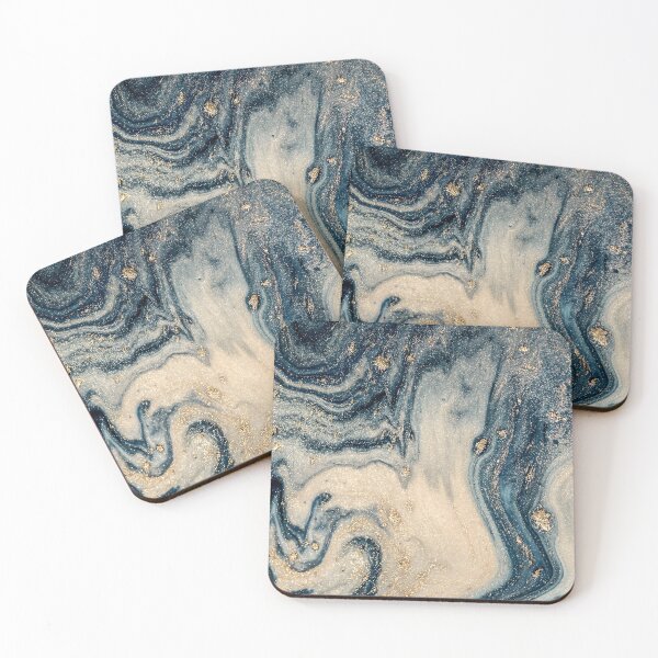 Item preview, Blue Marble Texture with golden granules 40...High quality designed and sold by aprajoos.
