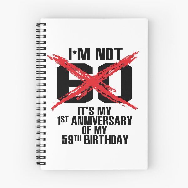 Item preview, I'm not 60. It's my 1st anniversary of my 59th birthday designed and sold by nektarinchen.