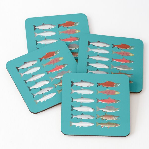 Item preview, Pacific Salmon Group - Ocean and Spawning Phase   designed and sold by KaneLauren2.