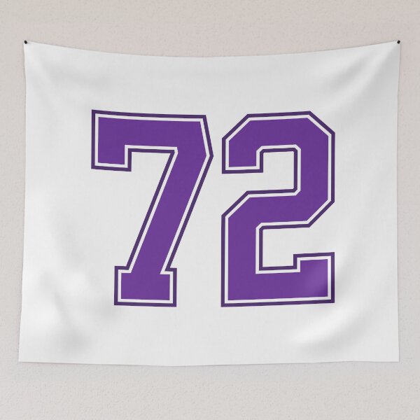 Item preview, Purple Number 72 lucky sports jersey seventy two designed and sold by HeavyStyle.