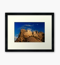 Sunrise over Mount Rushmore National Memorial Framed Print