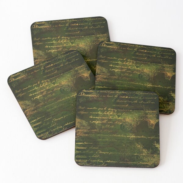 Item preview, Vintage Moss Green Gold Damask Grunge Script Texture Pattern designed and sold by AppareIIndustry.