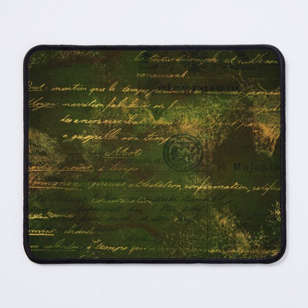 Item preview, Vintage Moss Green Gold Damask Grunge Script Texture Pattern designed and sold by AppareIIndustry.