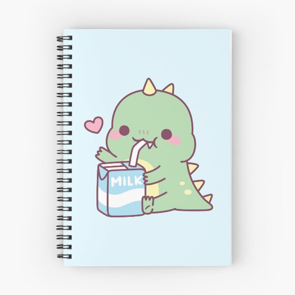 Item preview, Cute Little Dino Loves Milk designed and sold by rustydoodle.