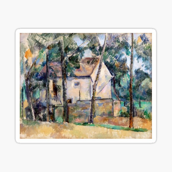 House and Trees (Maison et arbres) (ca. 1888–1890) by Paul Cézanne Sticker