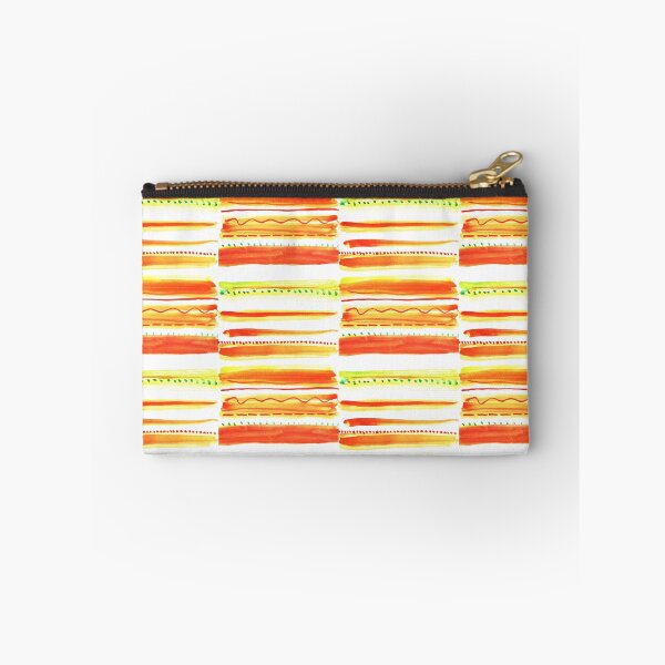 Item preview, Red orange white watercolor striped | watercolor horizontal stripes designed and sold by lausn.