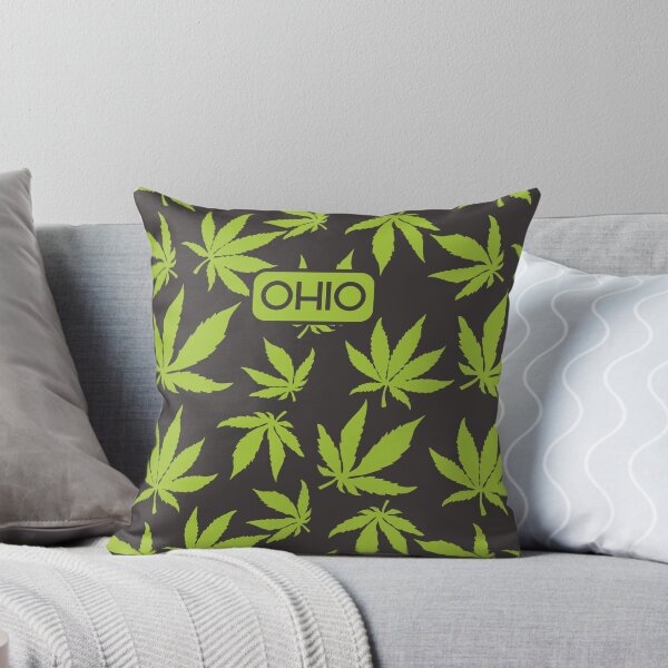 Item preview, Ohio - Seamless Cannabis Leaf 420 USA Legal Medicine - Green on Ash Grey - We love weed designed and sold by NoMatterLab.