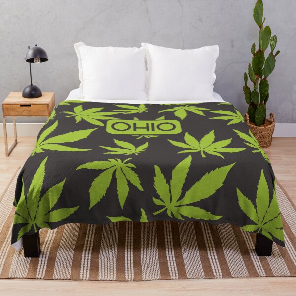 Item preview, Ohio - Seamless Cannabis Leaf 420 USA Legal Medicine - Green on Ash Grey - We love weed designed and sold by NoMatterLab.
