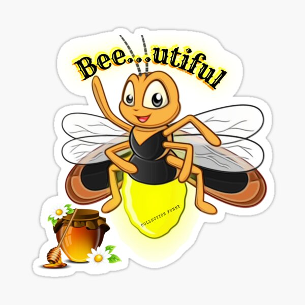 Cute Wholesome Bumble Bee with Beeutiful text | Bee gifts | Bee lover |  Gifts for children | Sticker