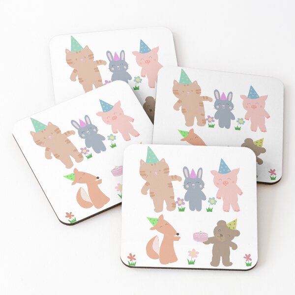 Item preview, Bunny birthday party cartoon designed and sold by de-creartique.