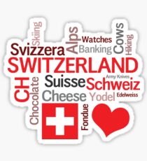 I Love Switzerland Sticker