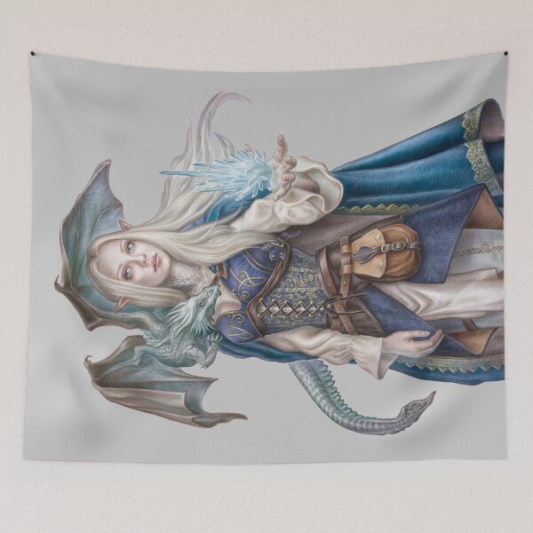 Item preview, SNIPPET - "IEL" Pallid Elf with pseudodragon designed and sold by Diana Cammarano.